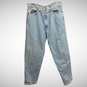 Vintage Levis 550 Jeans Mens 40 X 32 Solid Blue Denim Relaxed Orange tab